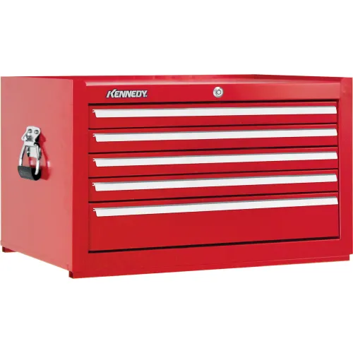 Kennedy® K1800 5 Drawer Chest, 27"W x 18" x 16-1/2"H, Red