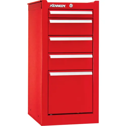 Kennedy® K1800 5 Drawer Hang-On Side Cabinet, 13-5/8"W x 18" x 29-1/16"H, Red