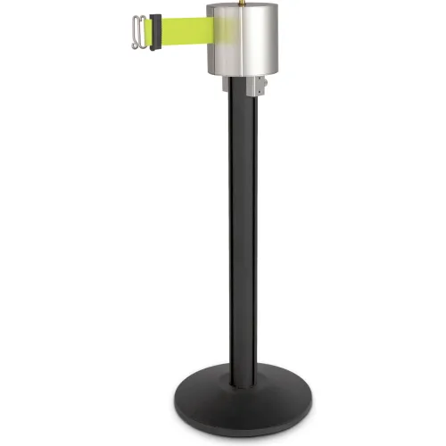 Lavi Industries JetTrac Satellite Post, 39" Black Post, 65' Neon Yellow Belt/S-Hook