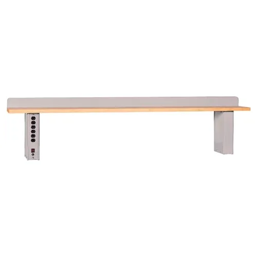 Lista Adjustable Riser W/ Maple Square Edge, 72"W x 15"D, Gray