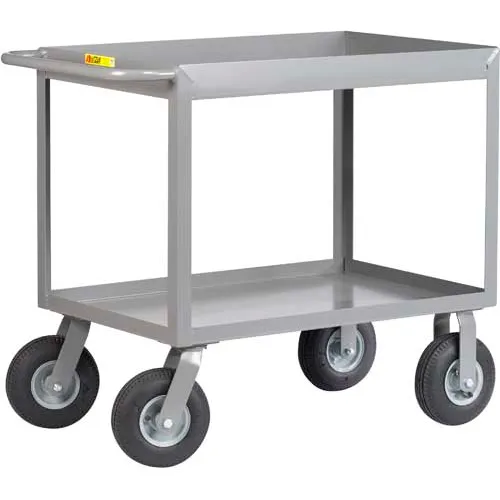 Little Giant® Cushion Load Truck w/3" Deep Shelf, 1200 lb. Capacity, 48"L x 24"W x 36"H, Gray
