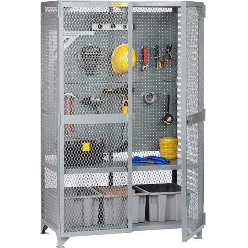 Little Giant® Tool Storage Cabinet with Pegboard, 49"W x 33"D x 78"H, All-Welded, Gray
