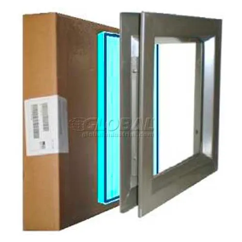 Louver & Steel Beveled Vision Lite VLFEZ0722BPPFPAK, 7" X 22", Pyran Platinum Fire & Safety Glaze