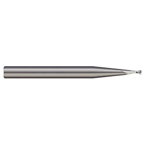 Micro 100 AMRM-005-2 | 0.50mm Diameter x 4.00mm Shank x 1.50mm LOC x 50.00mm OAL 2 Flute Uncoated Carbide Miniature End Mill