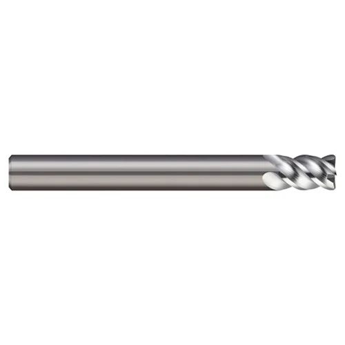 Micro 100 HMCM-1005-4 | 10.00mm Diameter x 10.00mm Shank x 22.00mm LOC x 80.00mm OAL x 0.50mm Corner Radius Uncoated Carbide End Mill