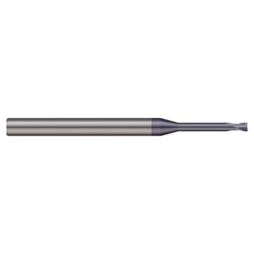 Micro 100 MMRM-040-9X | 4mm Diameter x 6mm Shank x 4mm LOC x 9mm Reach x 57mm OAL x 0.25mm Corner Radius AlTiN Coated Carbide End Mill
