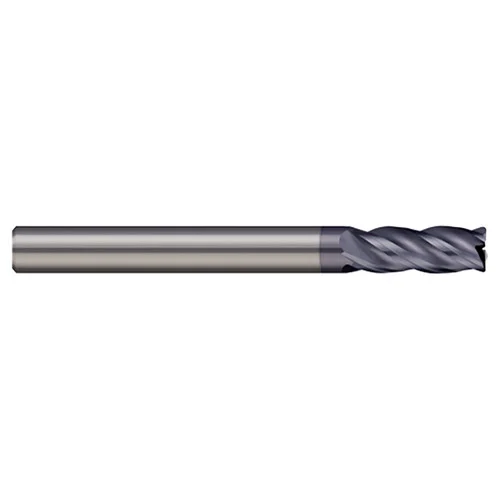 Micro 100 VHMM-040-4X | 4mm Diameter x 4mm Shank x 11mm LOC x 50mm OAL x 0.50mm Corner Radius AlTiN Coated Carbide End Mill