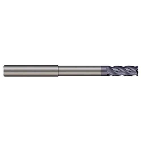 Micro 100 VLR-500-4X | 1/2" Diameter x 1/2" Shank x 1.000" LOC x 6" OAL x 0.030" Corner Radius AlTiN Coated Carbide End Mill