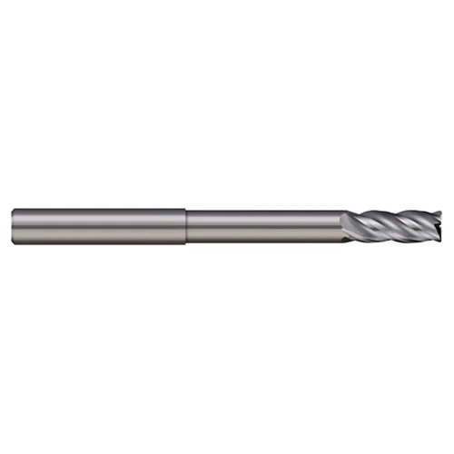 Micro 100 VLR-625-4 | 5/8" Diameter x 5/8" Shank x 1-1/4" LOC x 6" OAL x 0.030" Corner Radius Uncoated Carbide End Mill