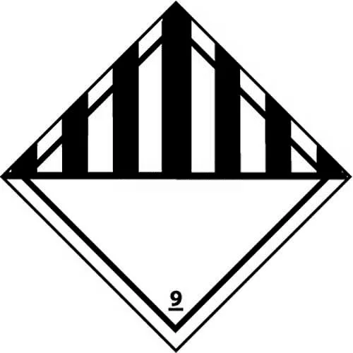 National Marker Company Class 9 Shipping Labels, 4"L x 4"W, Black/White, Roll of 25