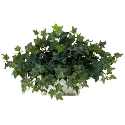 Nearly Natural Ivy with White Wash Planter Silk Plant