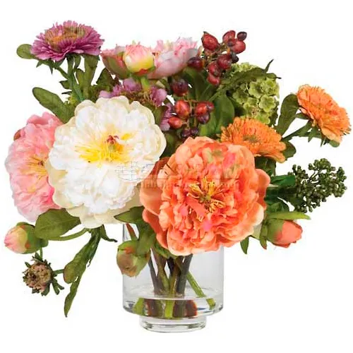Nearly Natural Peony Silk Arrangement