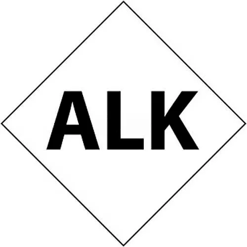 NMC DCL134 NFPA Label Symbol, Alk, 5" X 5", White/Black, 5/Pk