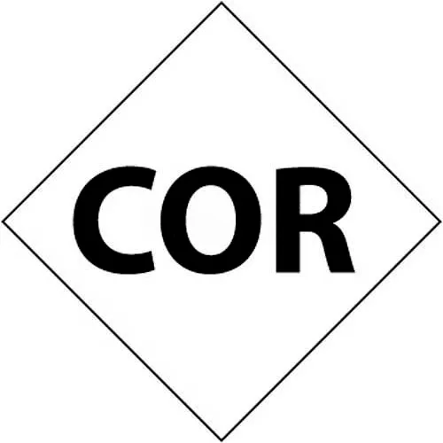 NMC DCL146 NFPA Label Symbol, Cor, 7-1/2" X 7-1/2", White/Black, 5/Pk