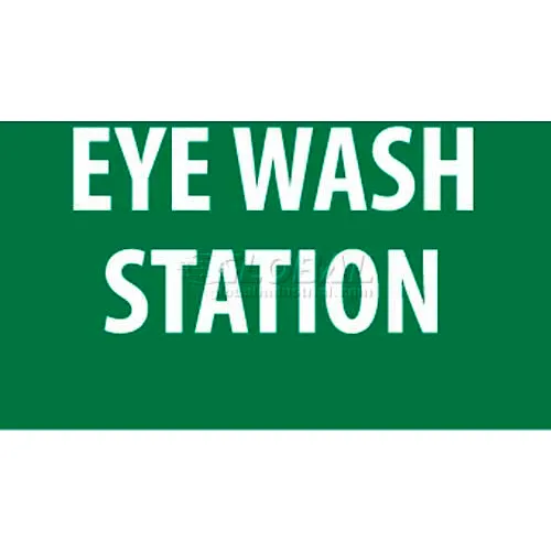 NMC M441RB Sign, Eye Wash Station, 10" X 14", White/Green