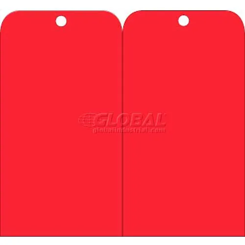 NMC RPT157 Tags, Blank, 6" X 3", Red, 25/Pk