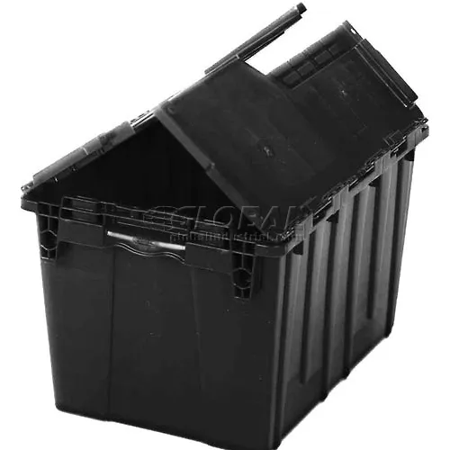 ORBIS® Flipak® Plastic Distribution Container, 21-13/16"L x 15-3/16"W x 12-7/8"H, Black