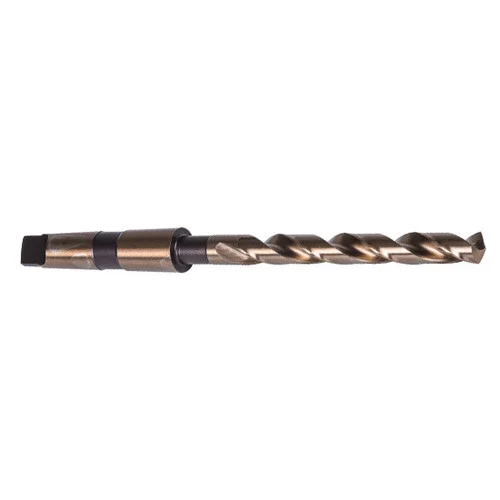 Precision Twist Drill 6000942 | 15/32" Diameter 8" OAL 135 Degree Cobalt High Speed Steel Bronze Taper Shank Drill Bit