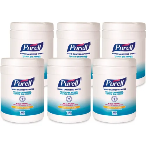 PURELL® Hand Sanitizing Wipes - 6 Canisters/Case - 9113-06