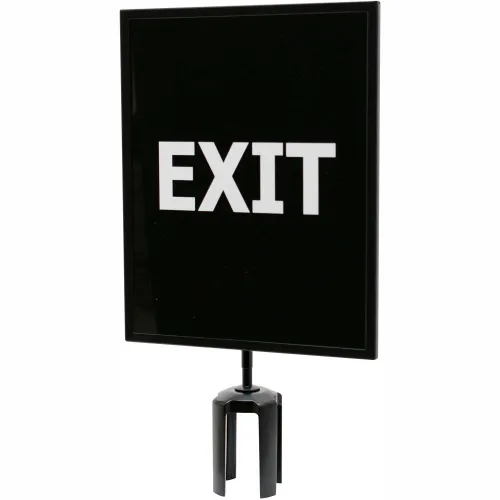 Queueway Acrylic Sign, Double Sided, "Exit", 11"x14", Black/White