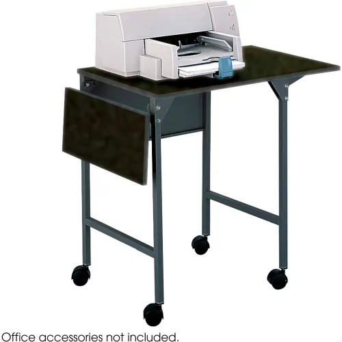 Safco® Products 1876BL Machine Stand with Drop Leaves - Black