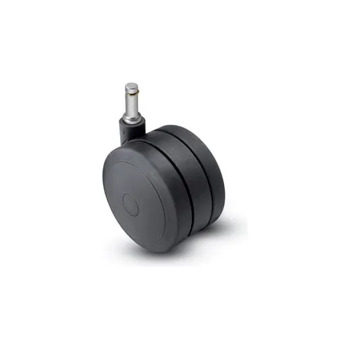 Shepherd® Grip Ring Stem Soft Tread Caster - 60mm Dia. 7/16 x 7/8 Stem Black