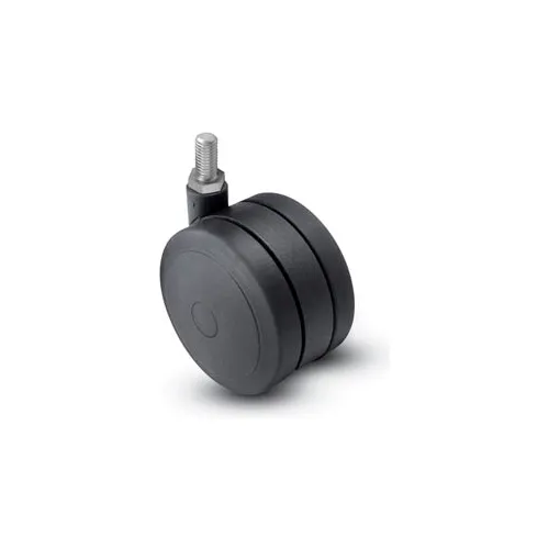 Shepherd® Threaded Stem Soft Tread Caster - 60mm Dia. 5/16-18 x 1 Stem Black