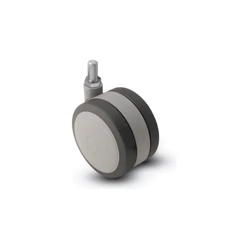 Shepherd® Threaded Stem Soft Tread Caster - 75mm Dia. 5/16-18 x 1 Stem Gray