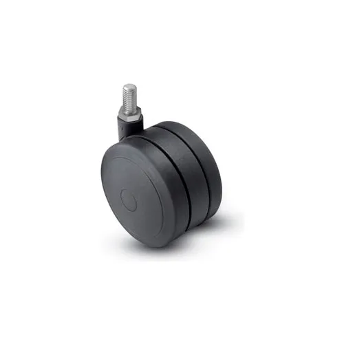 Shepherd® Threaded Stem Soft Tread Caster PSF50507BK - 50mm Dia. 5/16-18 x 1 Stem Black