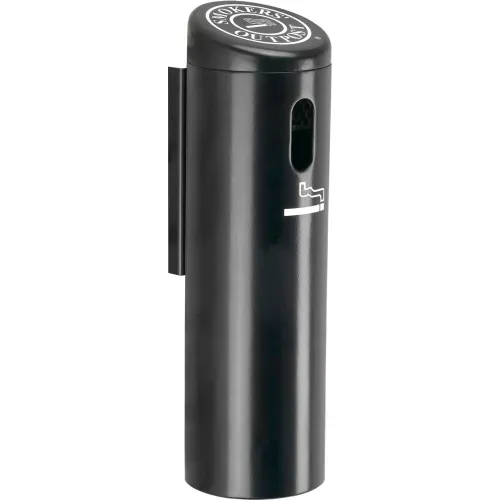 Smokers' Outpost® Wall Mounted Ashtray with Swivel Lock, Black