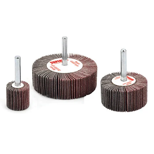 Superior Abrasives 10131 | SHUR-KUT 2" x 1-1/2" x 1/4" 80 Grit Aluminum Oxide Mounted Flap Wheel