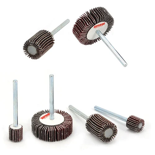 Superior Abrasives 24810 | SHUR-KUT 5/8" x 5/8" x 1/8" 320 Grit Aluminum Oxide Mounted Flap Wheel