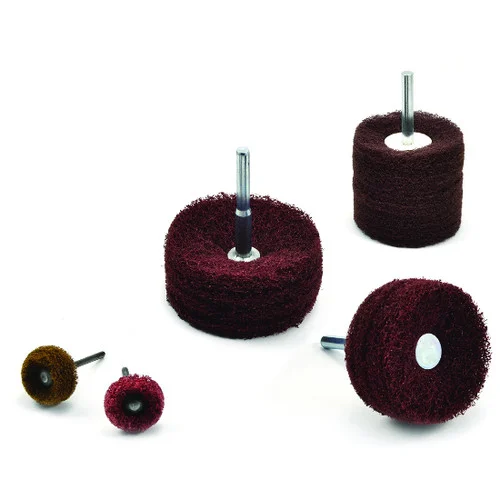 Superior Abrasives 40433 | SHUR-BRITE 1" x 3/8" x 1/8" Medium Heavy Duty Satin Finishing Mounted Disc Wheel