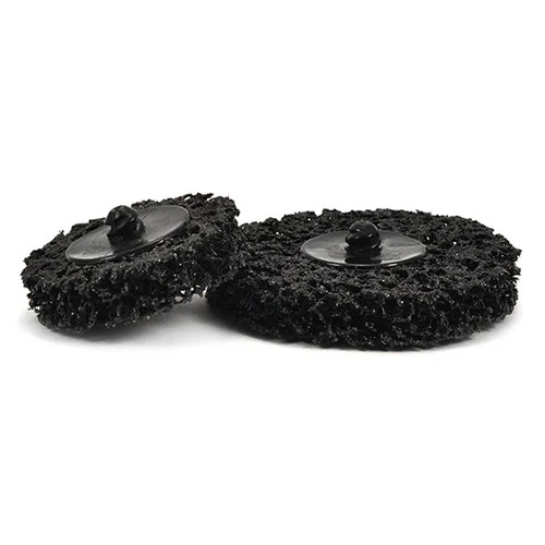 Superior Abrasives 41334 | SHUR-BRITE 4" Extra Coarse Type R Quick Change Black Stripping Disc