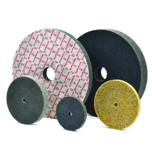 Superior Abrasives 54668 | SHUR-BRITE 3" x 1/4" x 1/4" Medium (Density 2) Arbor Mounted Unitized Wheel