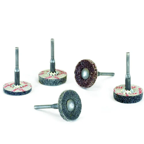 Superior Abrasives 54705 | SHUR-BRITE 1-1/2" x 1/4" x 1/4" Coarse (Density 8) Shank Mounted Unitized Wheel