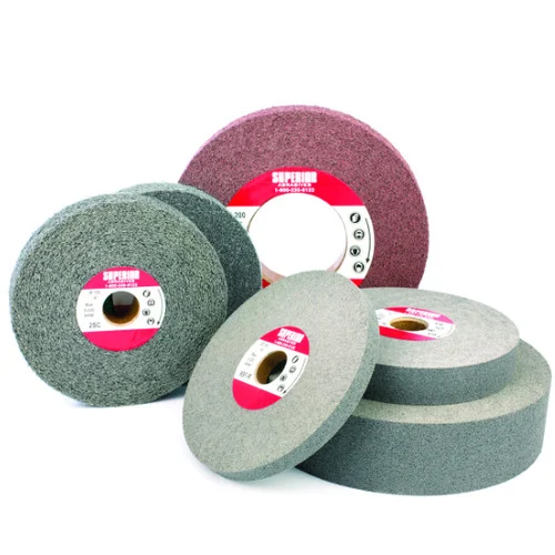 Superior Abrasives 55381 | SHUR-BRITE 12" x 1/2" x 5" Fine added Rigidity (Density 9) Deburring Wheel