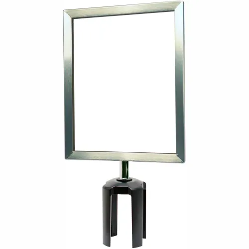 Tensabarrier® Steel Sign Frame, 8-1/2"Wx11"H, Satin Chrome