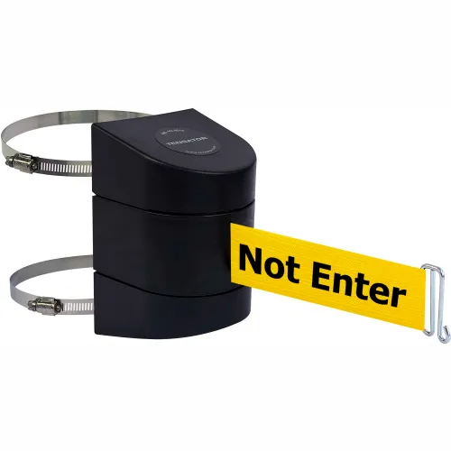 Tensabarrier®Warehouse Retractable Belt Barrier,15' Yellow "Caution" Belt, Yellow Case