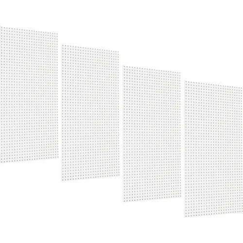 Triton Products Polypropylene Pegboards, 24" x 48" x 1/4", White, Set of 4