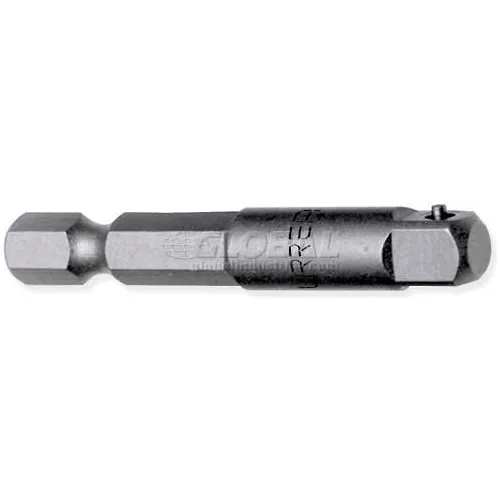 Urrea Power Bit Adapter, 50012, 4" Long, 1/4" Female Hex Drive Drive, Pin Lock