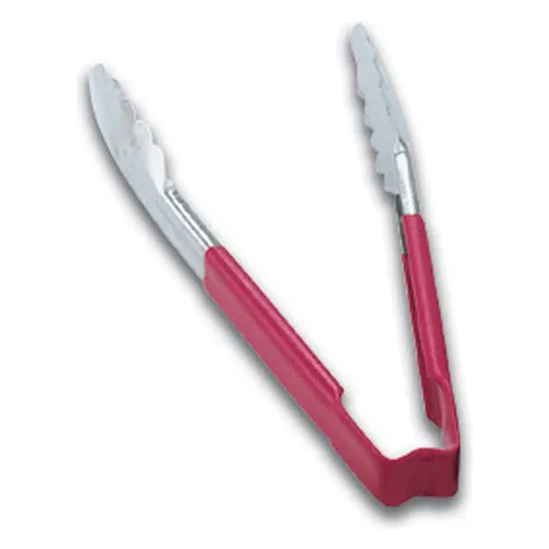 Vollrath® 9.5" 1 Piece Utility Tong - Red - Pkg Qty 12