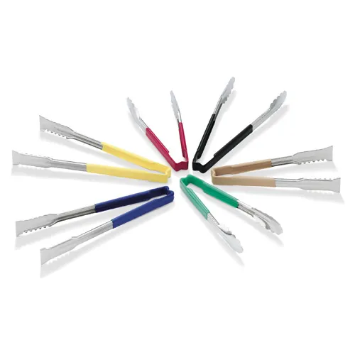 Vollrath® 9.5" Utility Tongs Colored Set - Pkg Qty 3