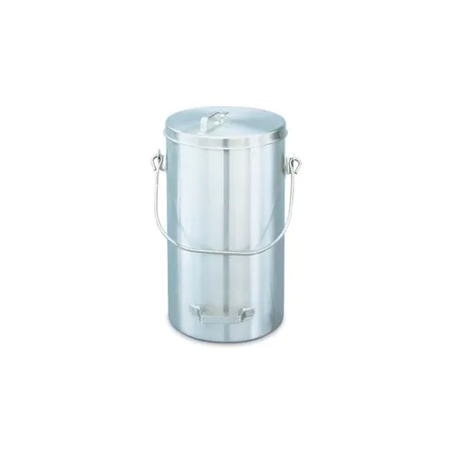 Vollrath® Covered Ice Cream & Tote Pail, 9-7/32" Dia. x 16-13/16"H, Silver
