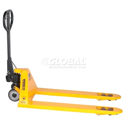 Wesco® Manual Pallet Jack with Hand Brake, 5500 lb. Capacity, 27"W x 48"L Forks