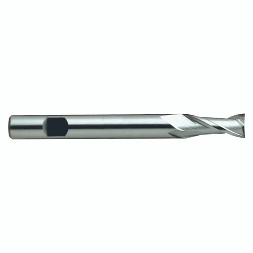 YG1 03394 | 7/8" Diameter x 7/8" Shank x 2" LOC x 6" OAL x 30 Degree Helix Angle 2 Flute Bright Coated HSSCo8 E2033 Square End Mill