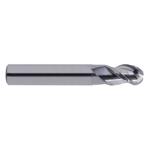 YG1 38595TC | 5/8" Diameter x 5/8" Shank x 1" LOC x 4" OAL x 5/16" Radius x 40 Degree Helix Angle 3 Flute TiCN Coated Carbide E5975 Ball End Mill