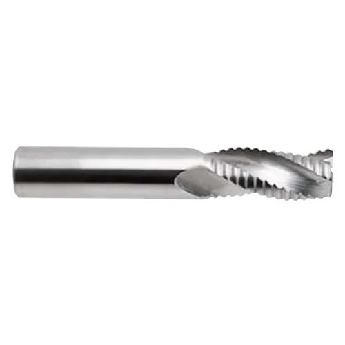 YG1 44064 | 1" Diameter x 1" Shank x 1-3/4" LOC x 4" OAL x 30 Degree Helix Angle 3 Flute Bright Coated Carbide E5E44 Square Roughing End Mill