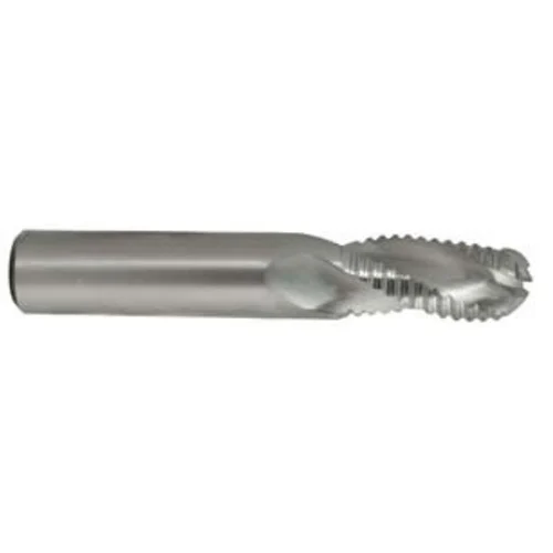 YG1 45024 | 3/8" Diameter x 3/8" Shank x 7/8" LOC x 2-1/2" OAL x 30 Degree Helix Angle 3 Flute Bright Coated Carbide E5E45 Square Roughing End Mill