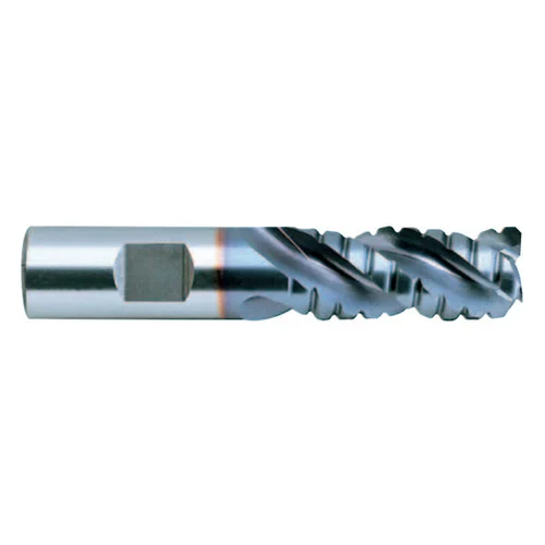YG1 80901 | 3/4" Diameter x 3/4" Shank x 2-1/4" LOC x 4-5/8" OAL x 0.060" Radius x 42 Degree Helix Angle 3 Flute Bright Coated T15 EK226 Square Roughing End Mill
